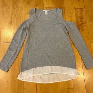 White House black market cold shoulder lightweight top.